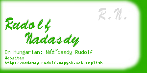 rudolf nadasdy business card